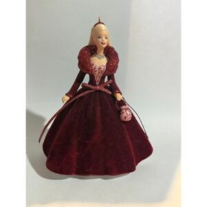 Hallmark Keepsake Barbie Ornament Special 2002 Edition Burgundy Dress